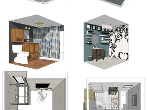 衛(wèi)具、水具、潔具衛(wèi)生間浴室SU模型設計圖下載